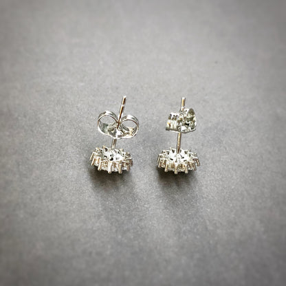 Rosy CZ Stud Earrings in 8mm