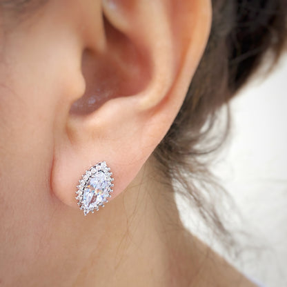 Marquise CZ Stud Earrings