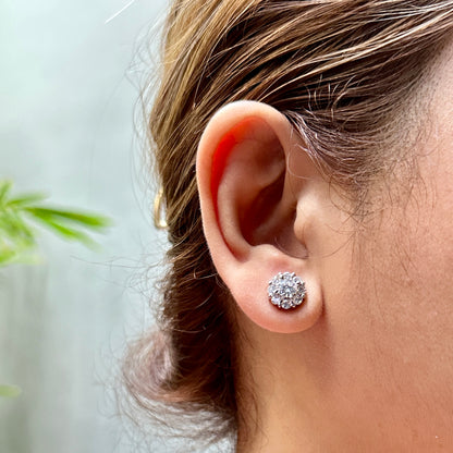 A Cluster of Sparkle Ring and Earring Set