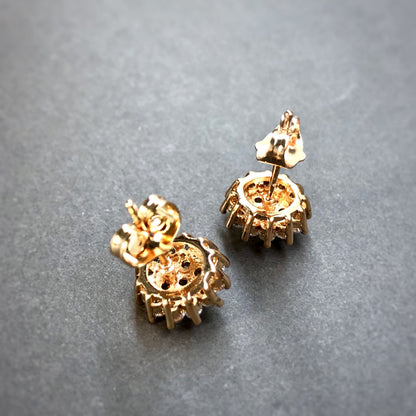 Rosy CZ Stud Earrings in 10mm
