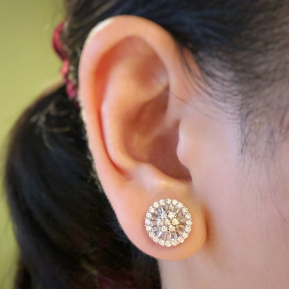 Cubic Wheel Earrings
