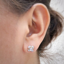 Load image into Gallery viewer, Four Leaf in Two-Tone Stud Earrings
