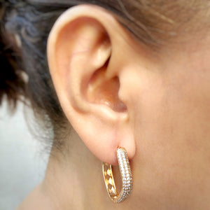 Chunky Square Hoop Earrings