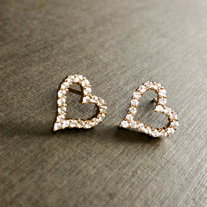 Flirty Open Heart Stud Earrings
