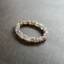 Load image into Gallery viewer, Oval Stones Eternity Ring in Whitegold Tone
