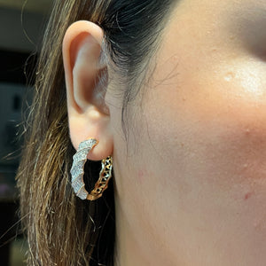 Chunky Twist with Micro Pavé Hoop Earrings