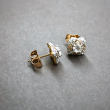 Load image into Gallery viewer, Four Leaf in Two-Tone Stud Earrings
