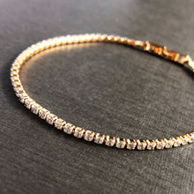 Load image into Gallery viewer, Super Petite Tennis Bracelet in Gold Tone
