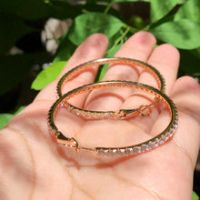 Load image into Gallery viewer, Fully-Studded Oversized Hoop Earrings
