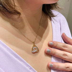 La Greca Love Triangle Necklace & Earrings Set