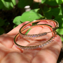 Load image into Gallery viewer, Fully-Studded Oversized Hoop Earrings
