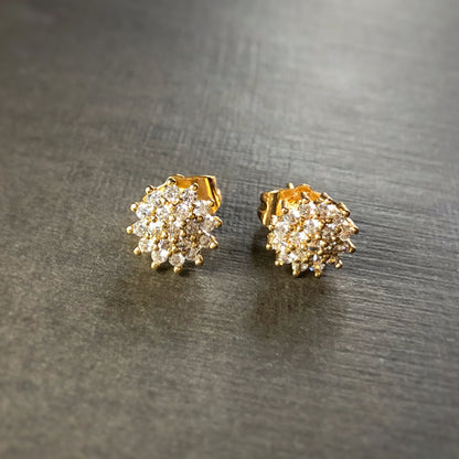 Rosy CZ Stud Earrings in 8mm