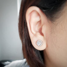 Load image into Gallery viewer, Dainty Princess Cut Stud Earrings
