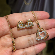 Load image into Gallery viewer, La Greca Love Triangle Necklace &amp; Earrings Set
