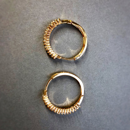 Baguette Cut Set in Gold Tone