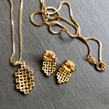 Load image into Gallery viewer, Honeycomb Necklace &amp; Earrings Set
