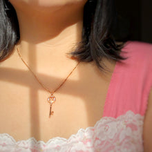 Load image into Gallery viewer, Clover Cut-Out Key Necklace
