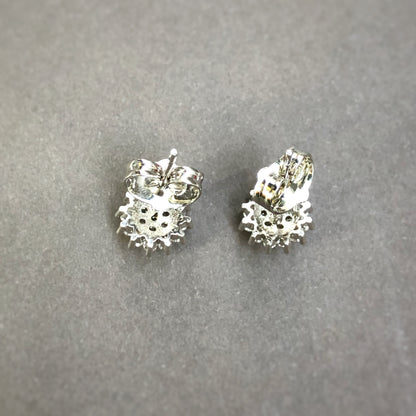 Rosy CZ Stud Earrings in 8mm