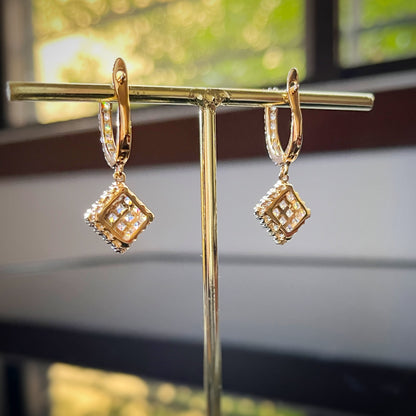 Royal Drop Earrings in Two-Tone