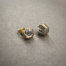 Load image into Gallery viewer, Two-Tone Classic Knot Stud Earrings

