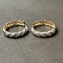 Load image into Gallery viewer, Chunky Twist with Micro Pavé Hoop Earrings
