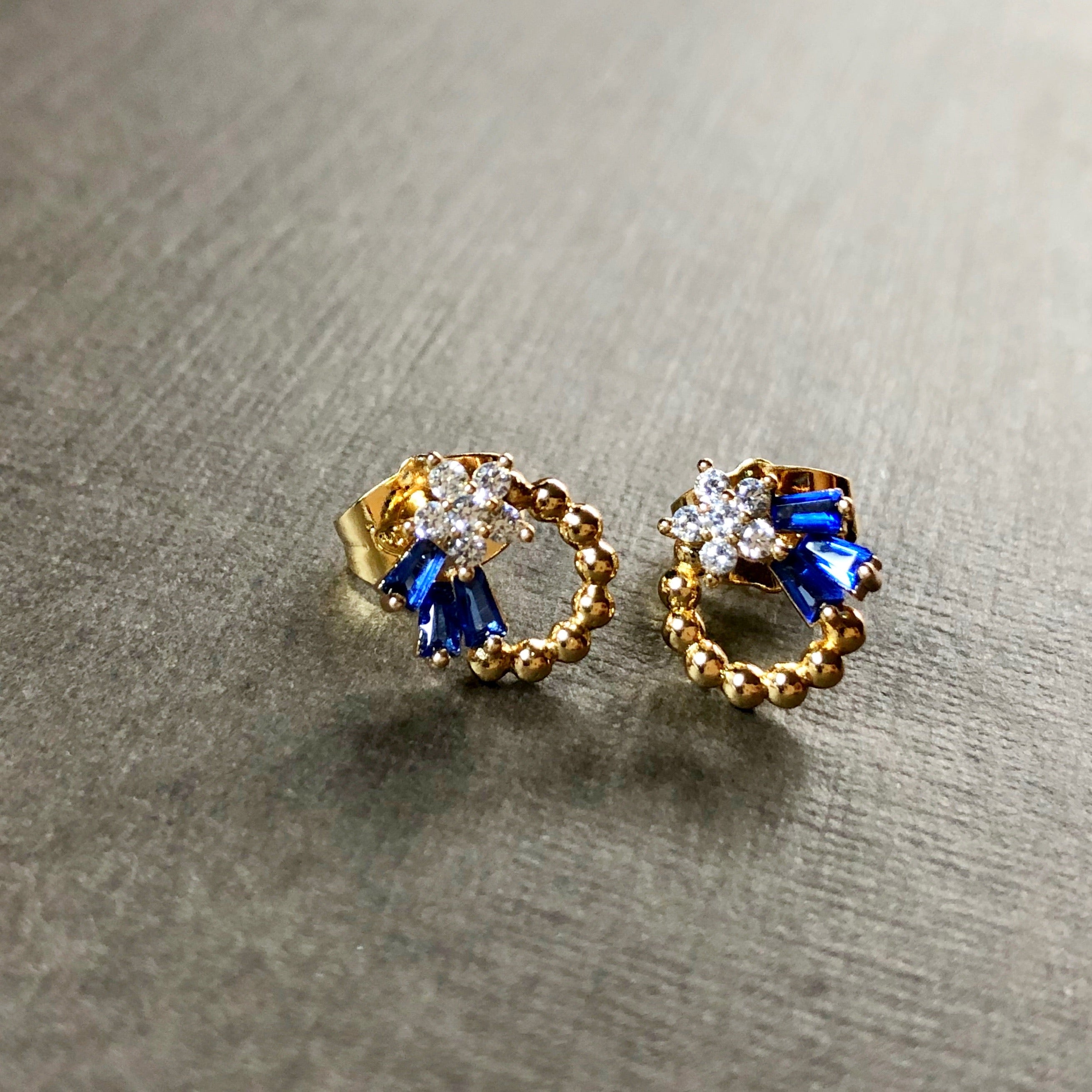 Faux 2024 sapphire earrings