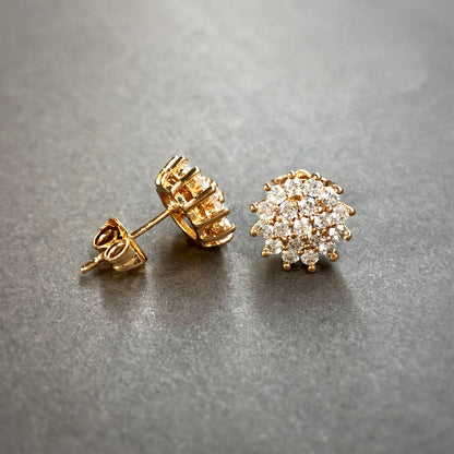 Rosy CZ Stud Earrings in 10mm