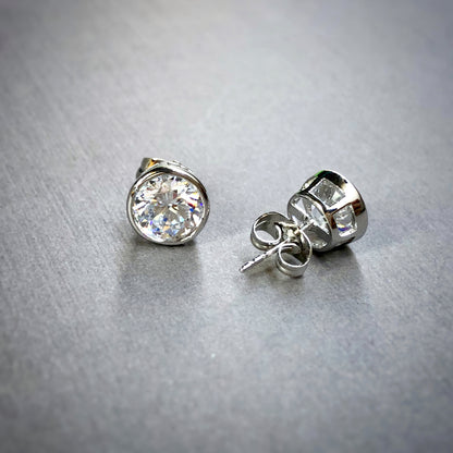 Classic Bezel Setting Earrings