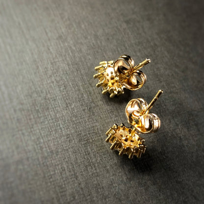 Rosy CZ Stud Earrings in 8mm