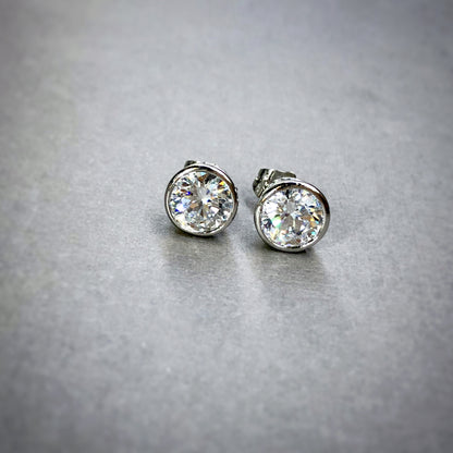 Classic Bezel Setting Earrings