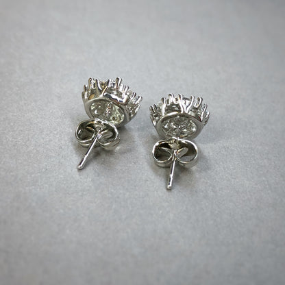 Hypoallergenic snowflake stud earrings back detail