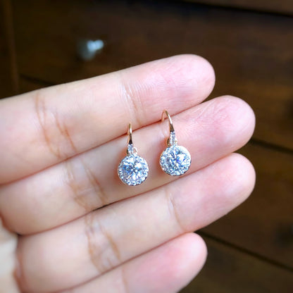 Classic Round Cut Drop Earrings
