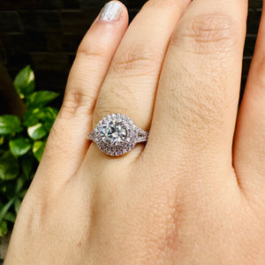 Classic Round Cut Earrings & Ring Set