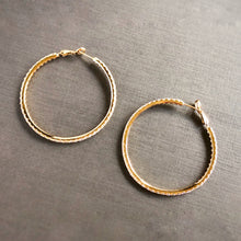 Load image into Gallery viewer, Fully-Studded Oversized Hoop Earrings
