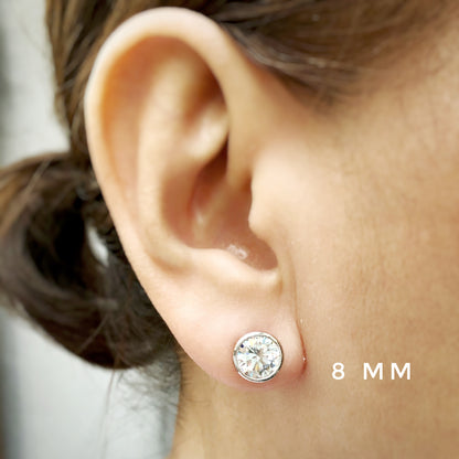Classic Bezel Setting Earrings