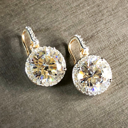 Classic Round Cut Drop Earrings