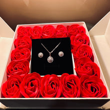 Load image into Gallery viewer, Micro Stones Illusion with Halo Set in Rose Box
