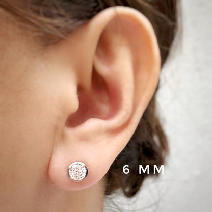 Classic Bezel Setting Earrings