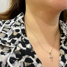 Load image into Gallery viewer, Super Petite Cross Necklace
