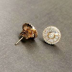 Cubic Wheel Studs in Gold Tone
