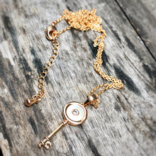 Load image into Gallery viewer, Mother of Pearl Key Necklace in Gold Tone
