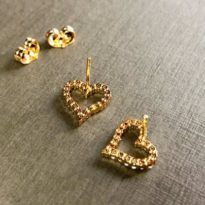 Flirty Open Heart Stud Earrings