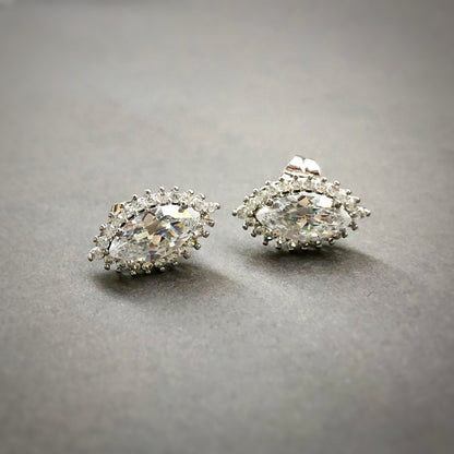 Marquise CZ Stud Earrings
