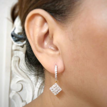 Royal Drop Earrings in Two-Tone