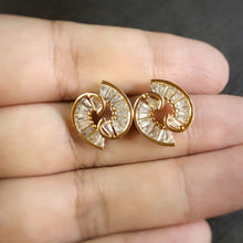 Load image into Gallery viewer, Cochlea Earrings in Gold Tone
