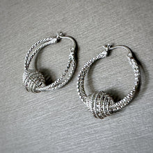Load image into Gallery viewer, Sparkly Spiral Hoop Earrings
