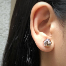 Load image into Gallery viewer, Two-Tone Classic Knot Stud Earrings
