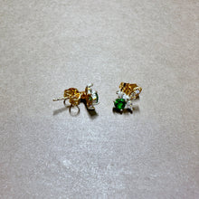 Load image into Gallery viewer, Minimalist Dragonfly Stud Earrings in Emerald Green
