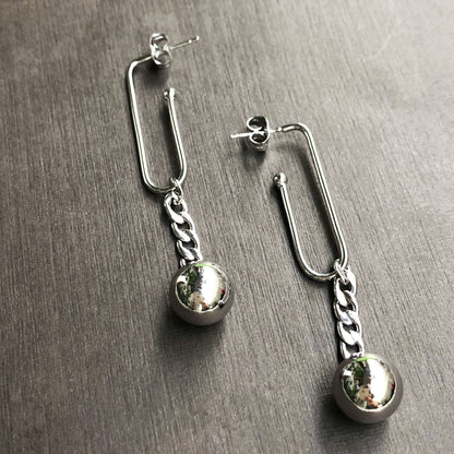 European Style Clip & Chain Drop Earrings