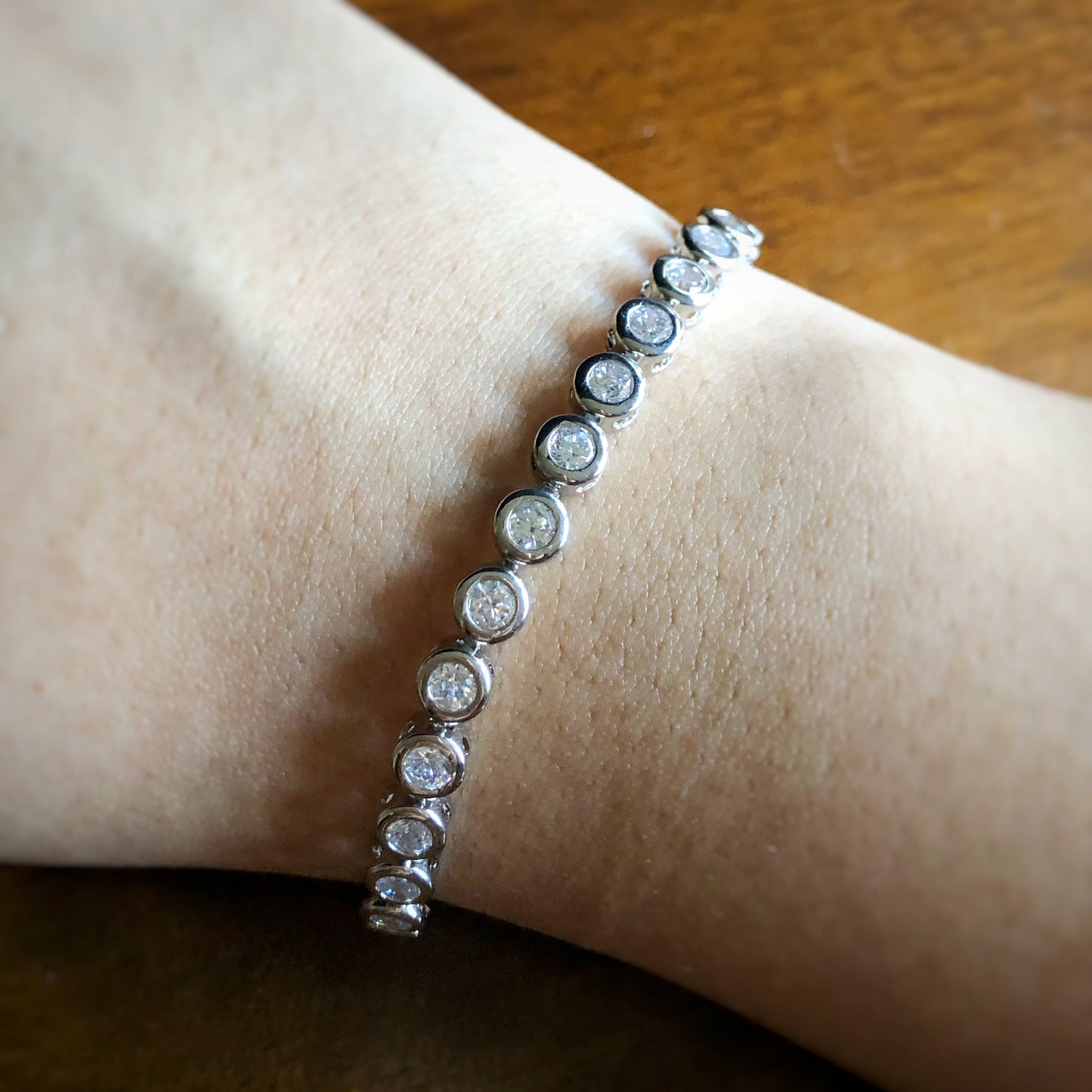 Classic Bezel Setting Tennis Bracelet